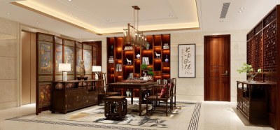 中式客厅3D模型下载